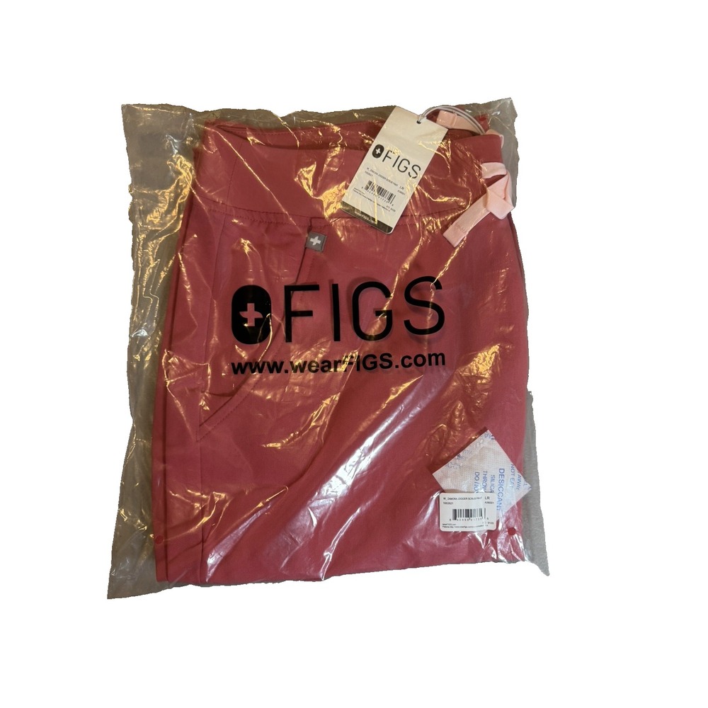 FIGS Women's Size Large Zamora Jogger Scrub Pants Pulmonary Pink NWT